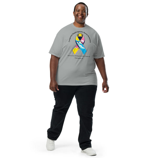 CDHAR- (47) Congenital Diaphragmatic Hernia Awareness Ribbon Unisex garment-dyed heavyweight t-shirt