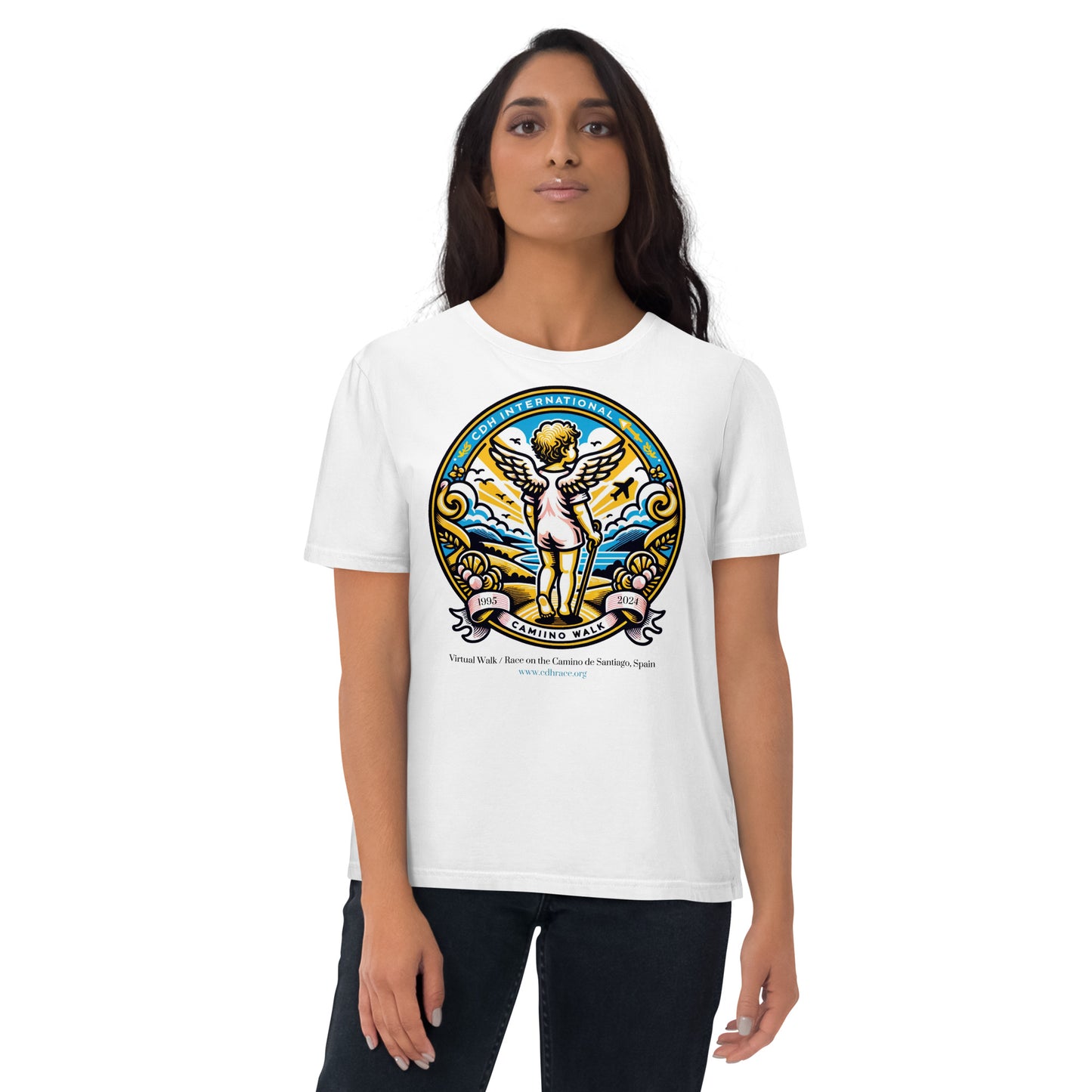 2024 CDH Race for Research Camino de Santiago Emblem Unisex organic cotton t-shirt