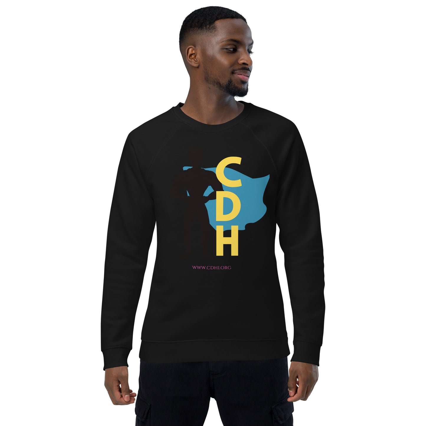 CDH Superdad Unisex organic raglan sweatshirt