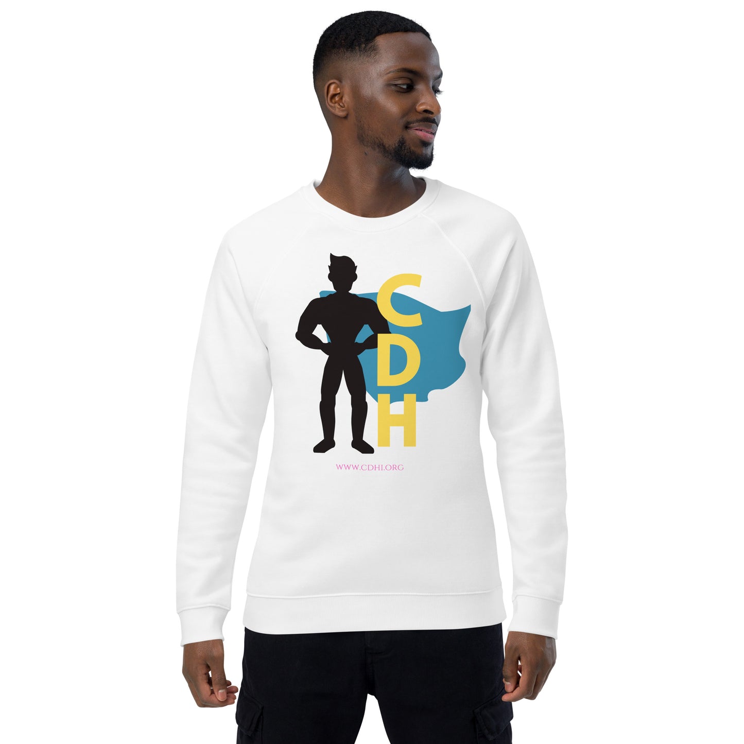 CDH Superdad Unisex organic raglan sweatshirt