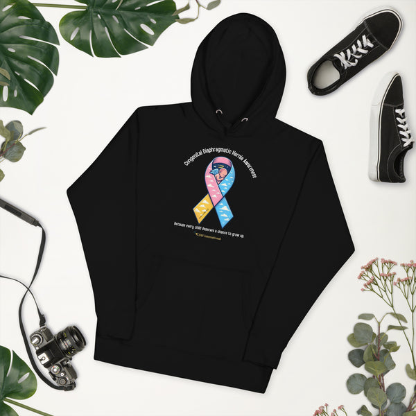 CDHAR- (48) Congenital Diaphragmatic Hernia Awareness Ribbon Unisex Hoodie