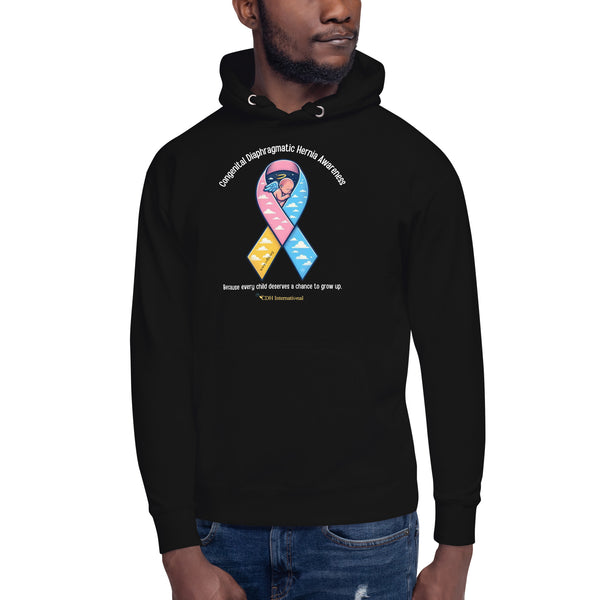 CDHAR- (48) Congenital Diaphragmatic Hernia Awareness Ribbon Unisex Hoodie