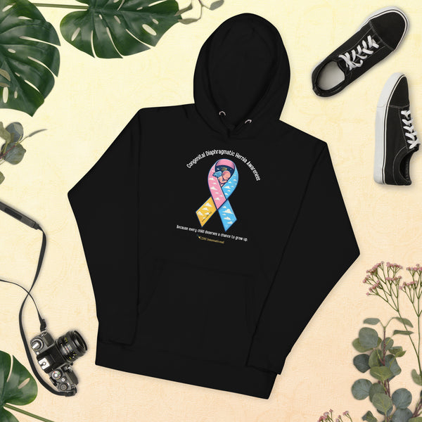 CDHAR- (48) Congenital Diaphragmatic Hernia Awareness Ribbon Unisex Hoodie