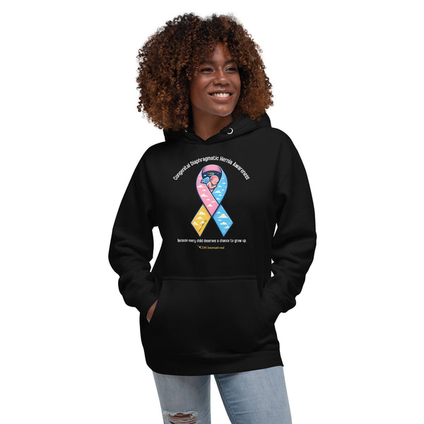 CDHAR- (48) Congenital Diaphragmatic Hernia Awareness Ribbon Unisex Hoodie