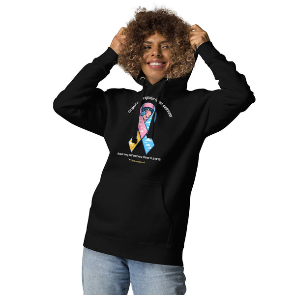 CDHAR- (48) Congenital Diaphragmatic Hernia Awareness Ribbon Unisex Hoodie