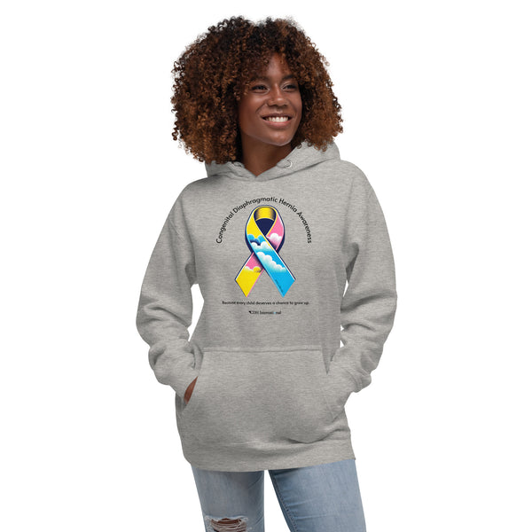 CDHAR- (47) Congenital Diaphragmatic Hernia Awareness Ribbon Unisex Hoodie