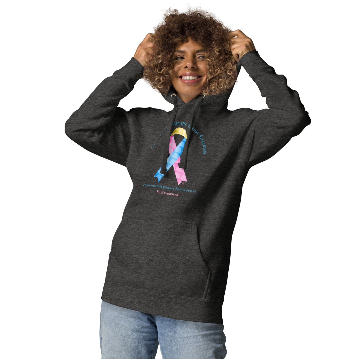 CDHAR- (1) Congenital Diaphragmatic Hernia Awareness Ribbon Unisex Hoodie