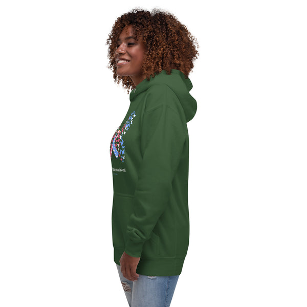 CDHAR- (29) Congenital Diaphragmatic Hernia Awareness Ribbon Butterfly Unisex Hoodie