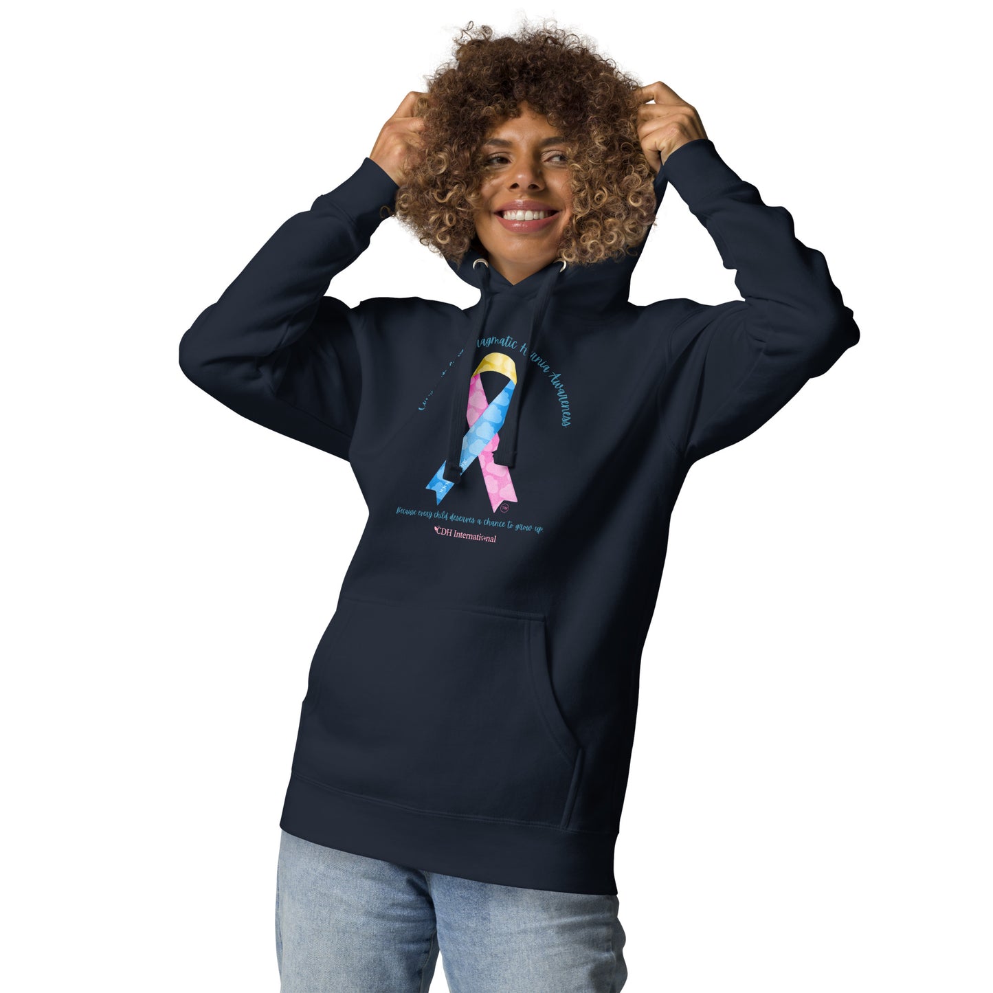 CDHAR- (1) Congenital Diaphragmatic Hernia Awareness Ribbon Unisex Hoodie
