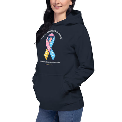 CDHAR- (48) Congenital Diaphragmatic Hernia Awareness Ribbon Unisex Hoodie
