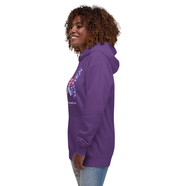 CDHAR- (29) Congenital Diaphragmatic Hernia Awareness Ribbon Butterfly Unisex Hoodie