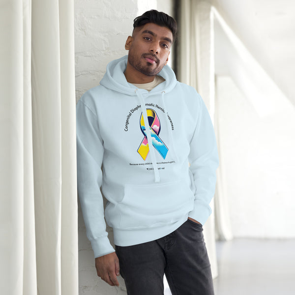 CDHAR- (47) Congenital Diaphragmatic Hernia Awareness Ribbon Unisex Hoodie