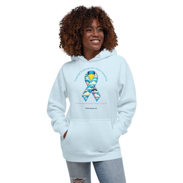 CDHAR- (42) Congenital Diaphragmatic Hernia Awareness Ribbon Unisex Hoodie