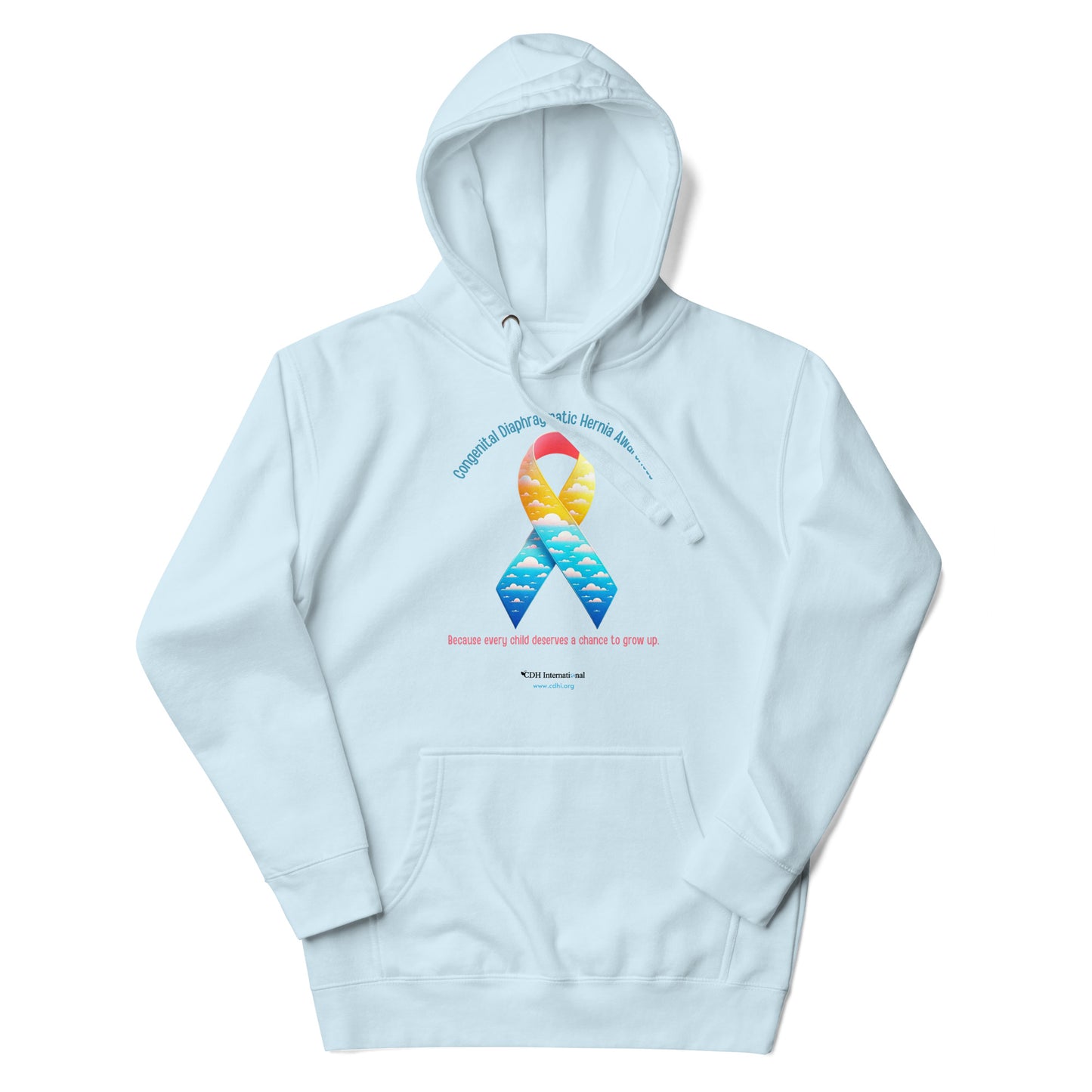 CDHAR- (41) Congenital Diaphragmatic Hernia Awareness Ribbon Unisex Hoodie