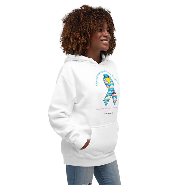 CDHAR- (42) Congenital Diaphragmatic Hernia Awareness Ribbon Unisex Hoodie