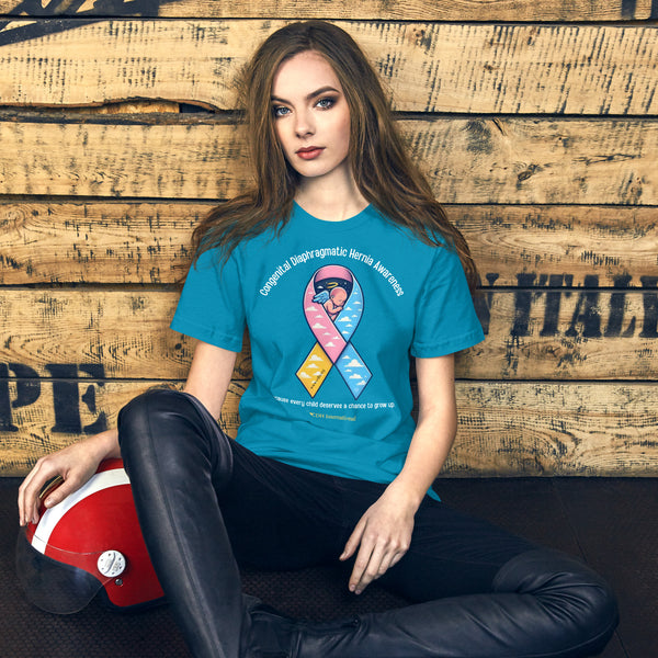 CDHAR- (48) Congenital Diaphragmatic Hernia Awareness Ribbon Unisex t-shirt