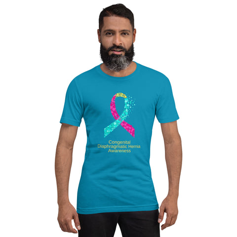 CDHAR- (37) Congenital Diaphragmatic Hernia Awareness Ribbon Unisex t-shirt