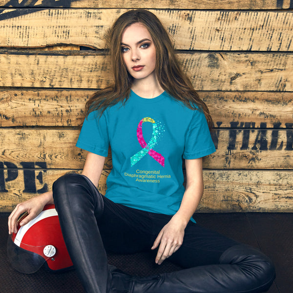 CDHAR- (37) Congenital Diaphragmatic Hernia Awareness Ribbon Unisex t-shirt