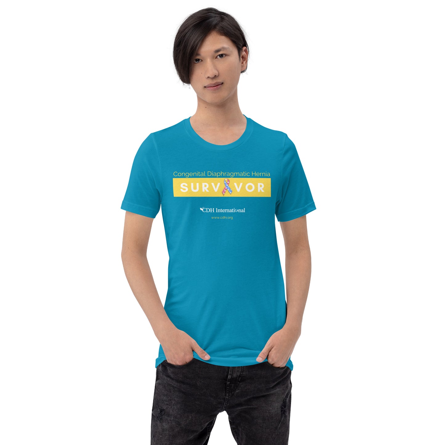 CDHS- (22) Congenital Diaphragmatic Hernia Awareness Survivor Unisex t-shirt 2