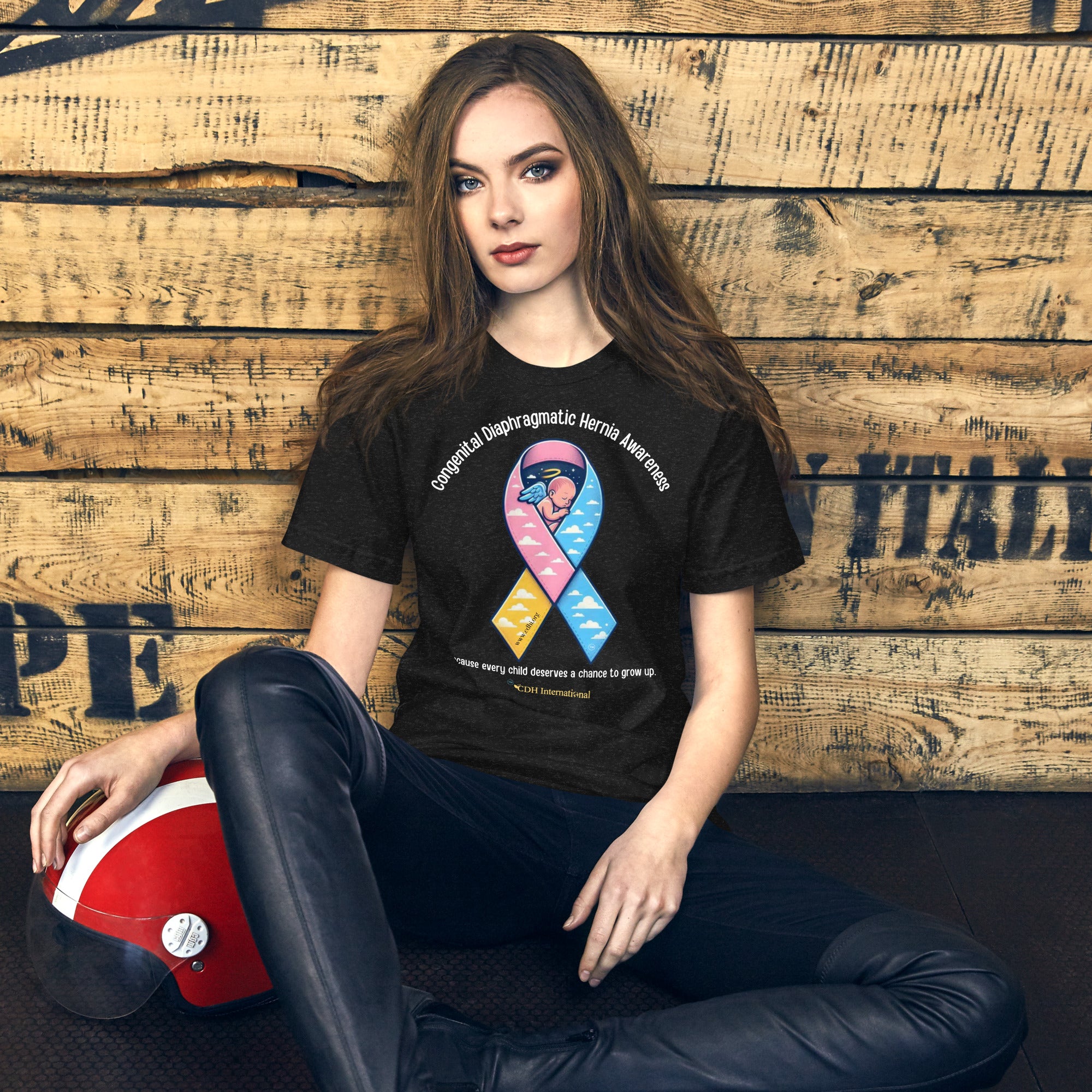 CDHAR- (48) Congenital Diaphragmatic Hernia Awareness Ribbon Unisex t-shirt