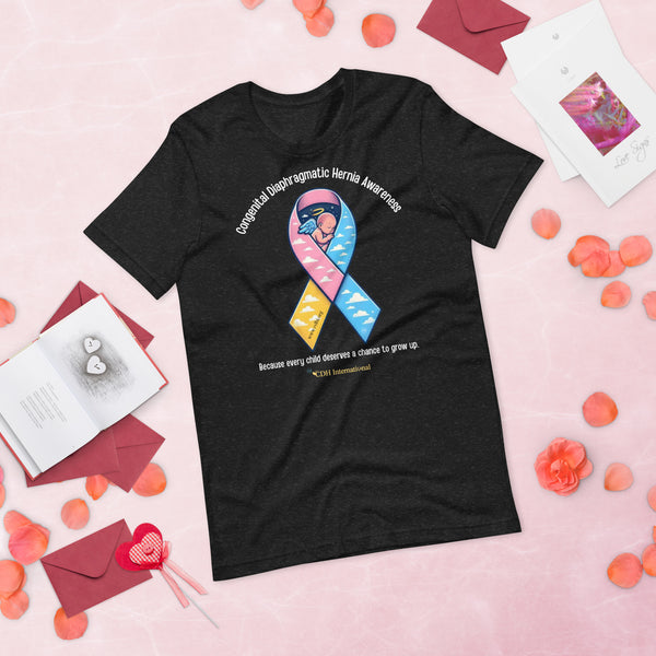 CDHAR- (48) Congenital Diaphragmatic Hernia Awareness Ribbon Unisex t-shirt