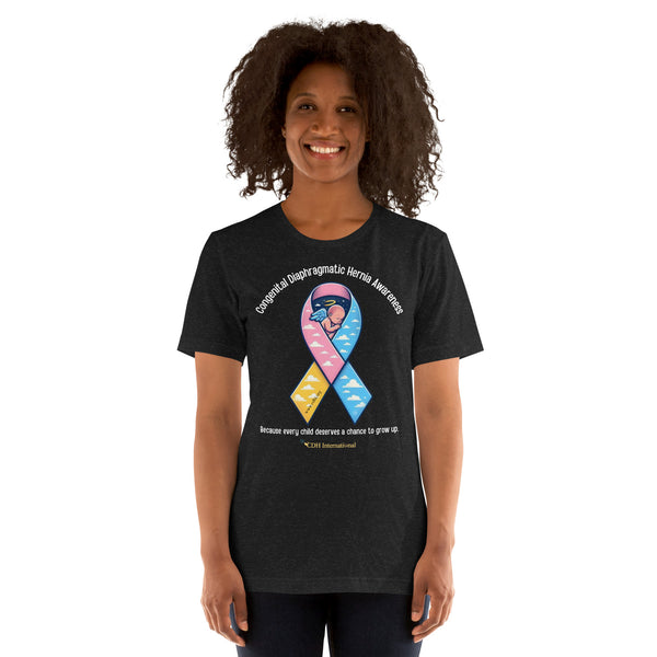 CDHAR- (48) Congenital Diaphragmatic Hernia Awareness Ribbon Unisex t-shirt