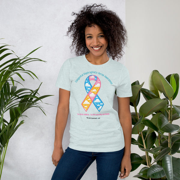 CDHAR- (50) Congenital Diaphragmatic Hernia Awareness Ribbon Unisex t-shirt