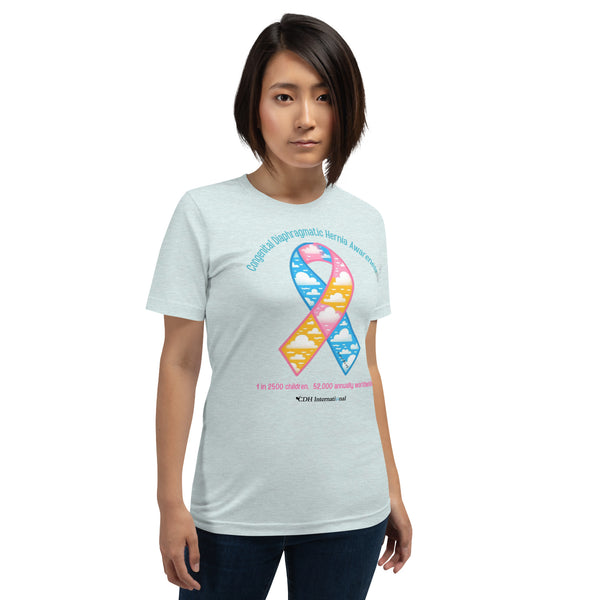 CDHAR- (50) Congenital Diaphragmatic Hernia Awareness Ribbon Unisex t-shirt