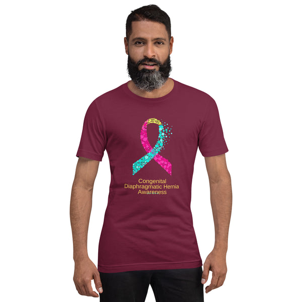 CDHAR- (37) Congenital Diaphragmatic Hernia Awareness Ribbon Unisex t-shirt