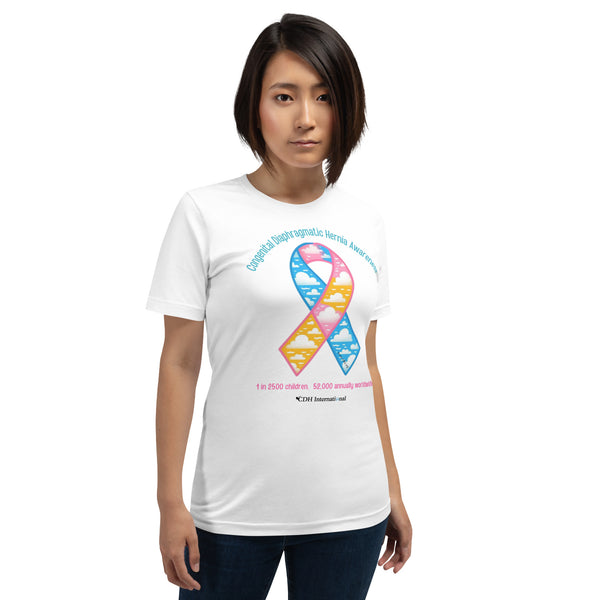 CDHAR- (50) Congenital Diaphragmatic Hernia Awareness Ribbon Unisex t-shirt