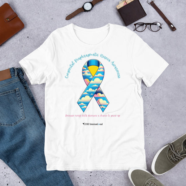 CDHAR- (42) Congenital Diaphragmatic Hernia Awareness Ribbon Unisex t-shirt