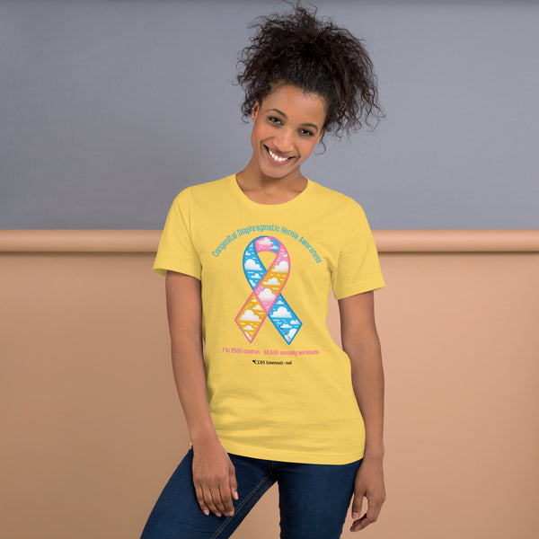 CDHAR- (50) Congenital Diaphragmatic Hernia Awareness Ribbon Unisex t-shirt