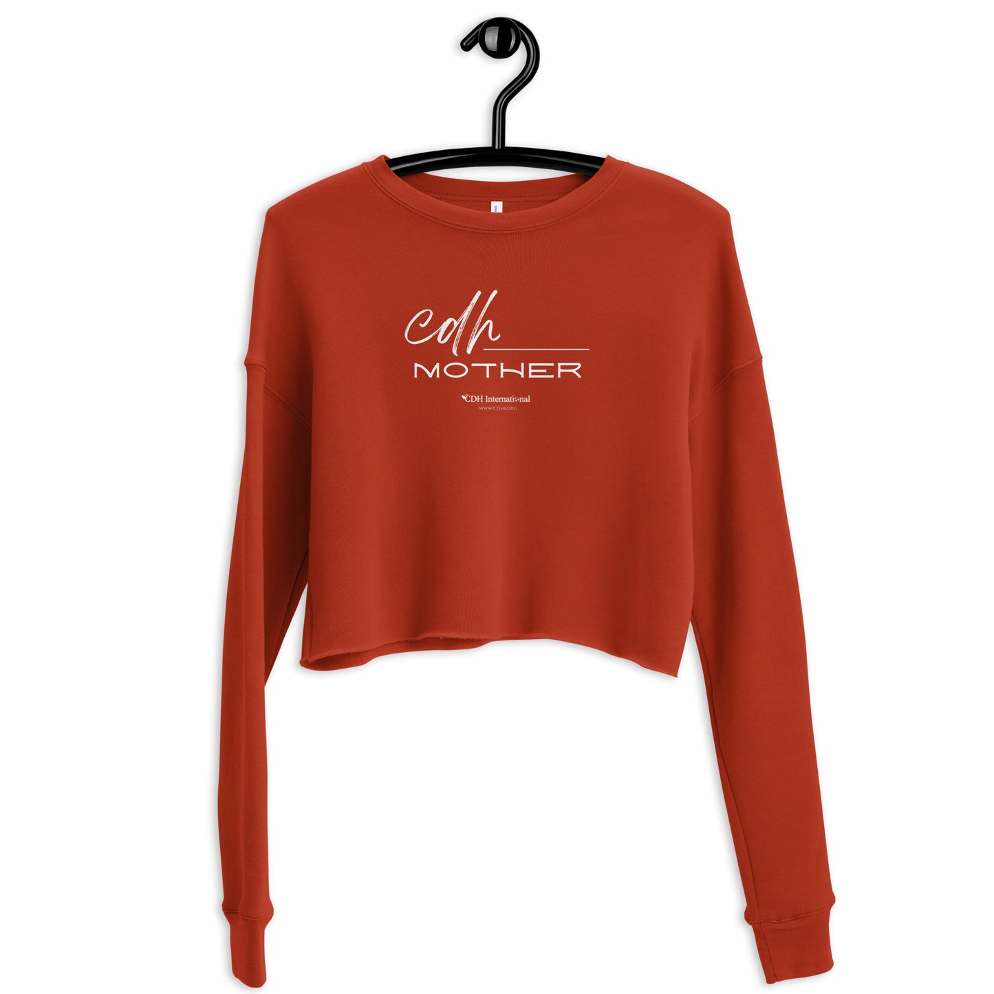 CDHF- (91) Congenital Diaphragmatic Hernia Awareness Mom Crop Sweatshirt 2