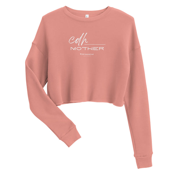 CDHF- (91) Congenital Diaphragmatic Hernia Awareness Mom Crop Sweatshirt copy