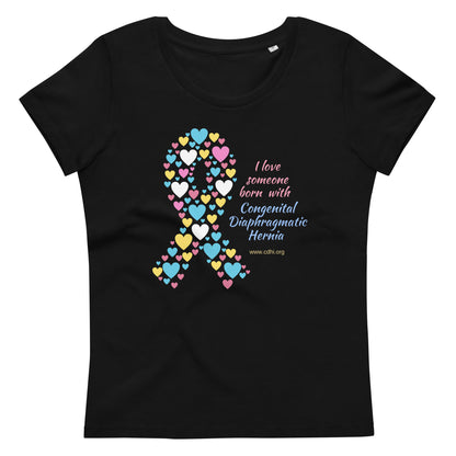 CDHAR- (32) Congenital Diaphragmatic Hernia Awareness Ribbon Women's fitted eco tee