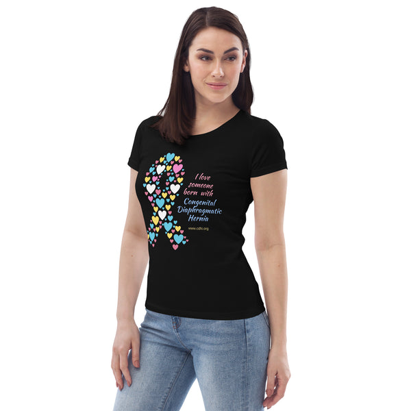 CDHAR- (32) Congenital Diaphragmatic Hernia Awareness Ribbon Women's fitted eco tee