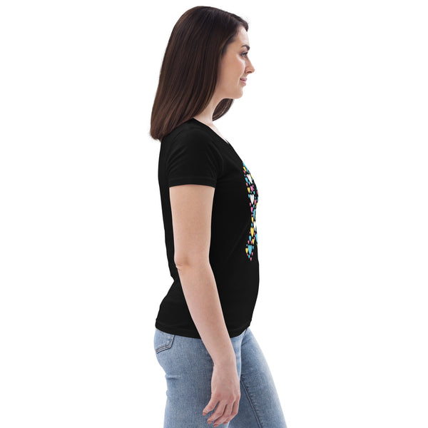 CDHAR- (32) Congenital Diaphragmatic Hernia Awareness Ribbon Women's fitted eco tee