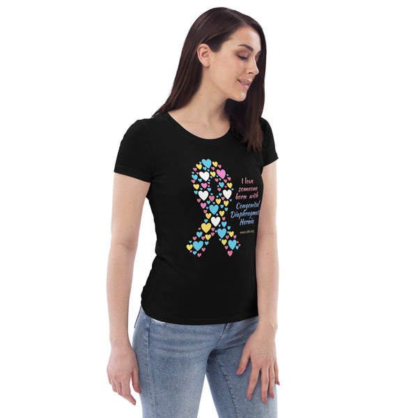 CDHAR- (32) Congenital Diaphragmatic Hernia Awareness Ribbon Women's fitted eco tee