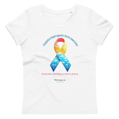 CDHAR- (41) Congenital Diaphragmatic Hernia Awareness Ribbon Women's fitted eco tee