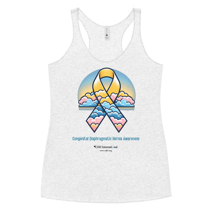 CDHAR- (43) Congenital Diaphragmatic Hernia Awareness Ribbon Women's Racerback Tank