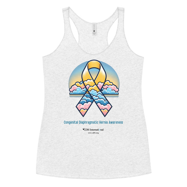 CDHAR- (43) Congenital Diaphragmatic Hernia Awareness Ribbon Women's Racerback Tank