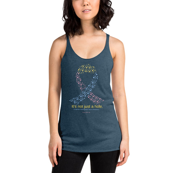 CDHAR- (38) Congenital Diaphragmatic Hernia Awareness Ribbon Women's Racerback Tank