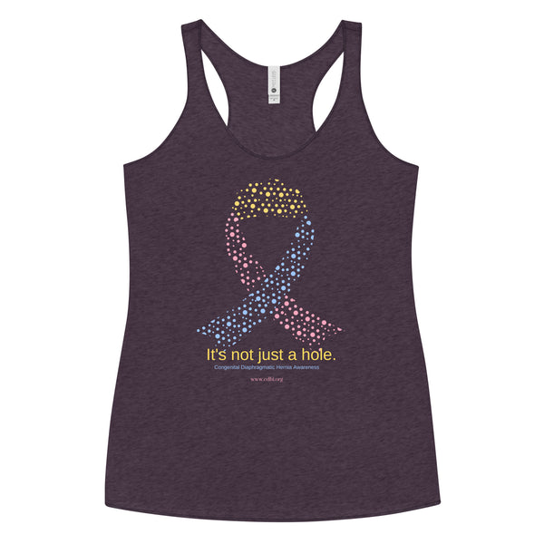 CDHAR- (38) Congenital Diaphragmatic Hernia Awareness Ribbon Women's Racerback Tank