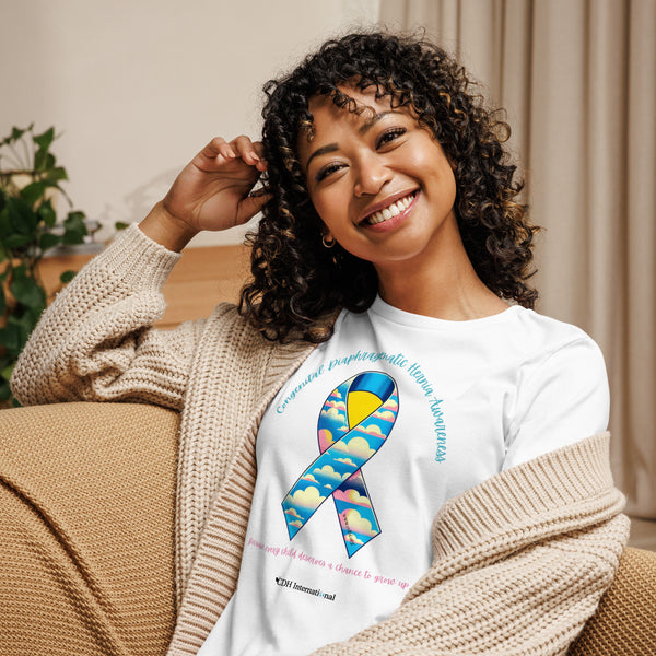 CDHAR- (42) Congenital Diaphragmatic Hernia Awareness Ribbon Women's Relaxed T-Shirt