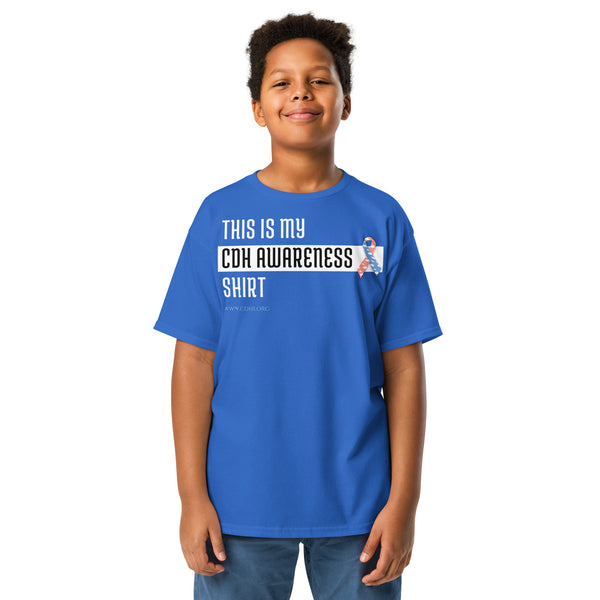 CDHAR- (2) Congenital Diaphragmatic Hernia Awareness Ribbon Youth classic tee