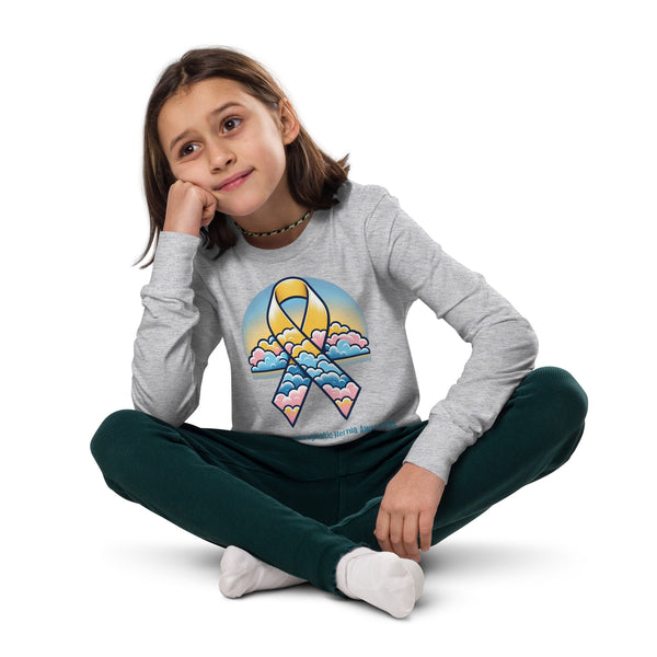 CDHAR- (43) Congenital Diaphragmatic Hernia Awareness Ribbon Youth long sleeve tee