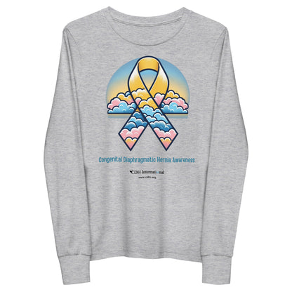 CDHAR- (43) Congenital Diaphragmatic Hernia Awareness Ribbon Youth long sleeve tee