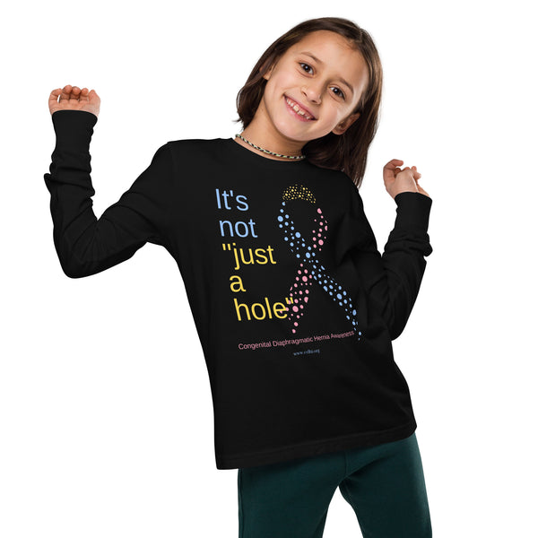 CDHAR- (39) Congenital Diaphragmatic Hernia Awareness Ribbon Youth long sleeve tee