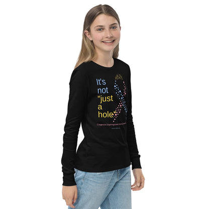 CDHAR- (39) Congenital Diaphragmatic Hernia Awareness Ribbon Youth long sleeve tee