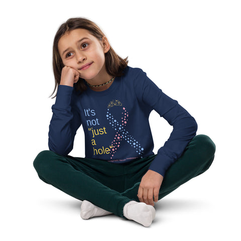 CDHAR- (39) Congenital Diaphragmatic Hernia Awareness Ribbon Youth long sleeve tee